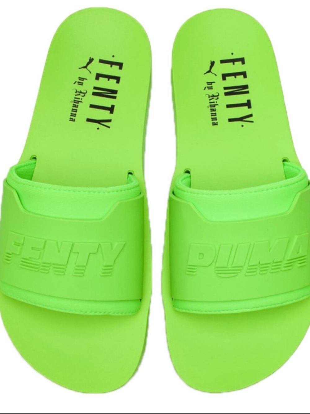 FENTY by Rihanna x PUMA Neon Green Slide Sandals for Women